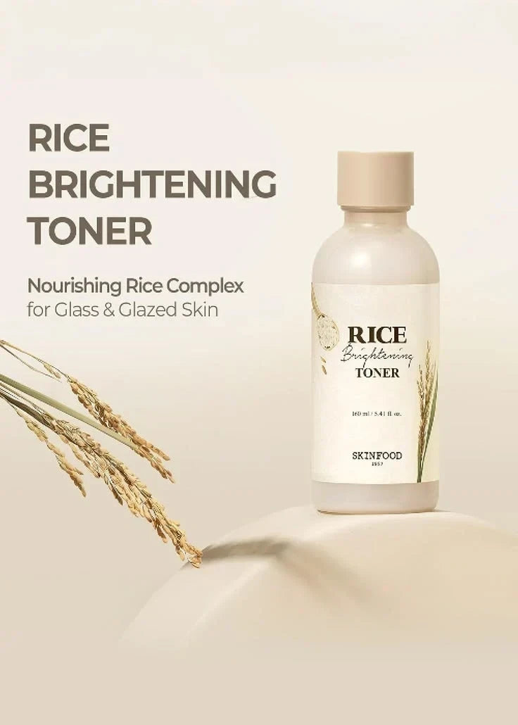 Skinfood Rice Brightening Toner 150ml - Hydrating & Milky Skin Clarifying Toner