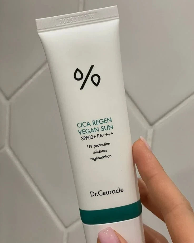 Dr. Ceuracle Cica Regen Vegan Sun SPF 50+ PA++++ 50ml - Soothing & Hydrating Vegan Sunscreen