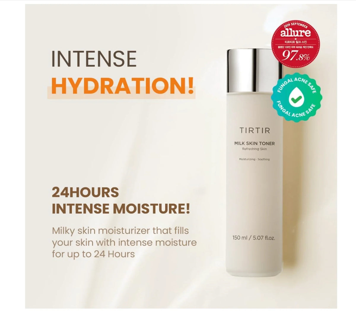 Tirtir Milk Skin Toner Jumbo 300ml - Deeply Hydrating & Brightening Milky Toner for Glass Skin