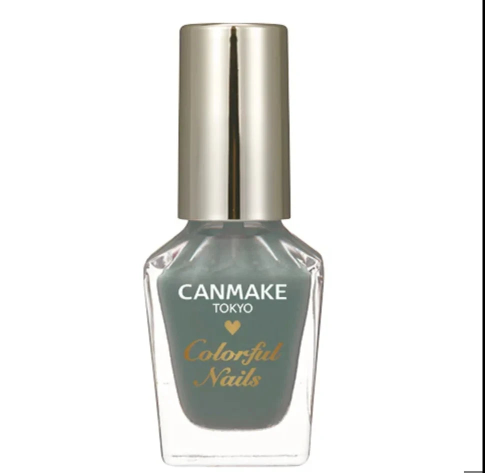 Canmake Colorful Nails [N12 Almond Green] - Quick-Drying Moss Green Nail Polish