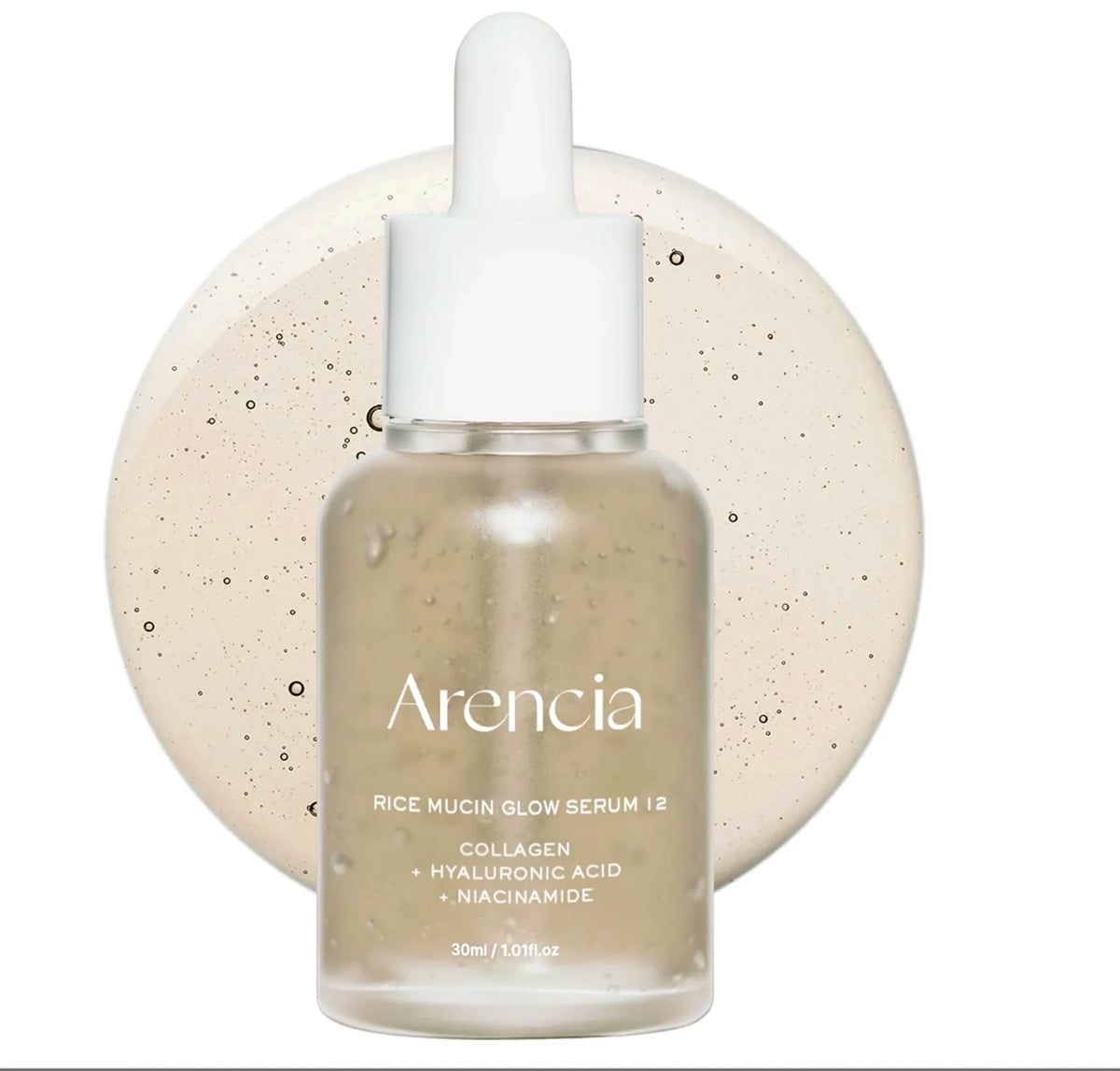 Arencia Rice Mucin Glow Serum - Collagen, Hyaluronic Acid & Niacinamide (1.01 fl oz)