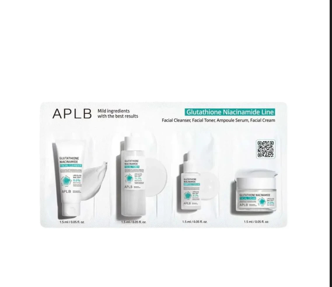 APLB Glutathione Niacinamide Skin 4 Types Sachet Set - Trial & Travel Brightening Kit