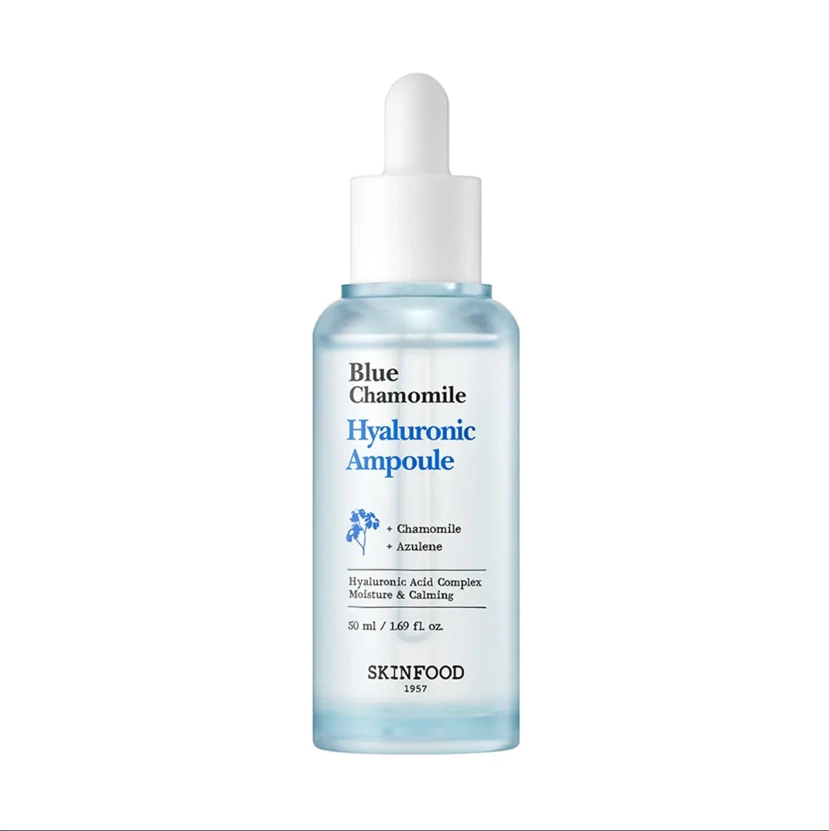 Skinfood Blue Chamomile Hyaluronic Ampoule - Soothing & Hydrating Facial Serum