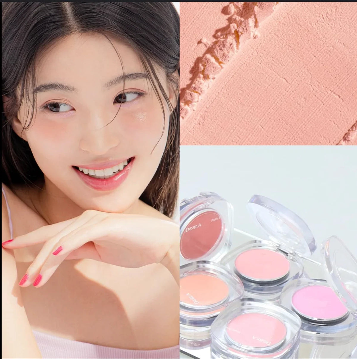 Dear.A Fluffy Blush 02 First Crush - Soft Matte Powder Blusher