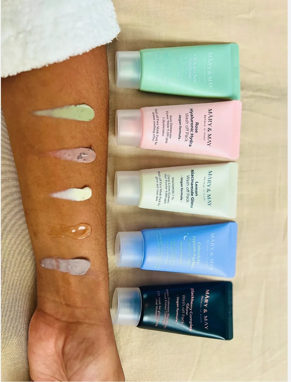 Mary & May Vegan Wash Off Mask Mini Gift Set - Premium Clay Mask Trio