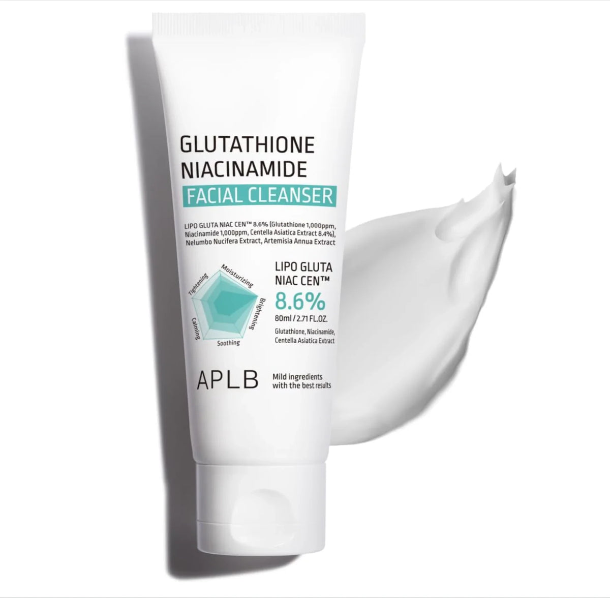 APLB Glutathione Niacinamide Facial Cleanser - Brightening & Deep Cleansing Face Wash