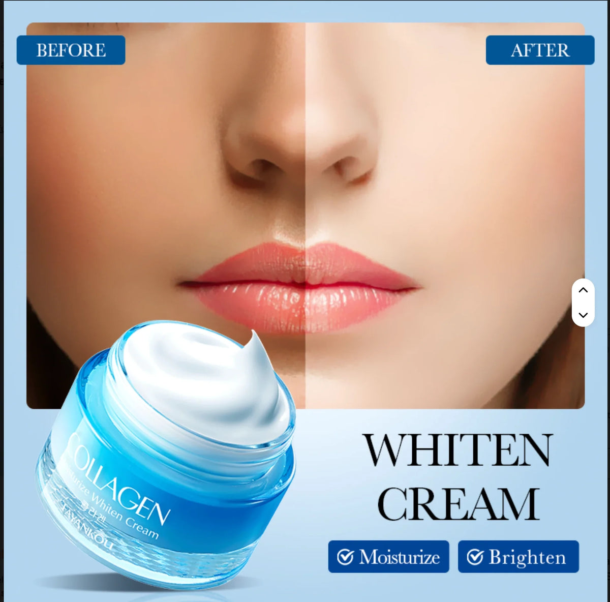 FAYANKOU Collagen Moisturize Whiten Cream - Anti-Aging & Glowing Skin Formula