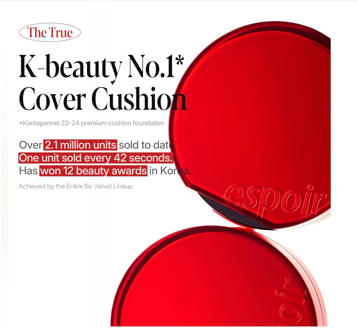 Espoir Pro Tailor Be Velvet Cover Cushion 04 Beige - High Coverage Matte Cushion Foundation