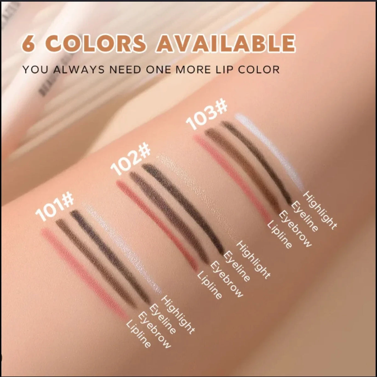 Beauty Glazed 4-in-1 Makeup Pen (Eyeliner, Brow, Lip, Highlighter) - Viral Travel Makeup