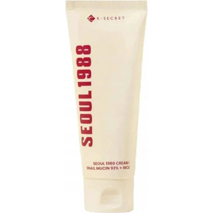 K-Secret Seoul 1988 Cream: Snail Mucin 93% + Rice (50ml) – Deep Hydration Glass Skin Moisturizer
