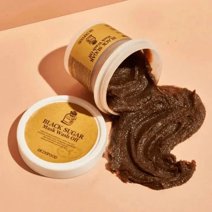 Skinfood Black Sugar Mask Wash Off 100g (3.52 fl. oz.) - Deep Exfoliating & Pore Refining Face Mask