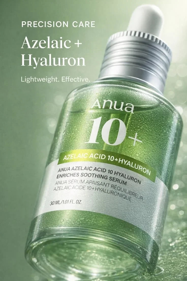 Anua Azelaic Acid 10 + Hyaluron Redness Soothing Serum - Anti-Acne & Brightening Treatment
