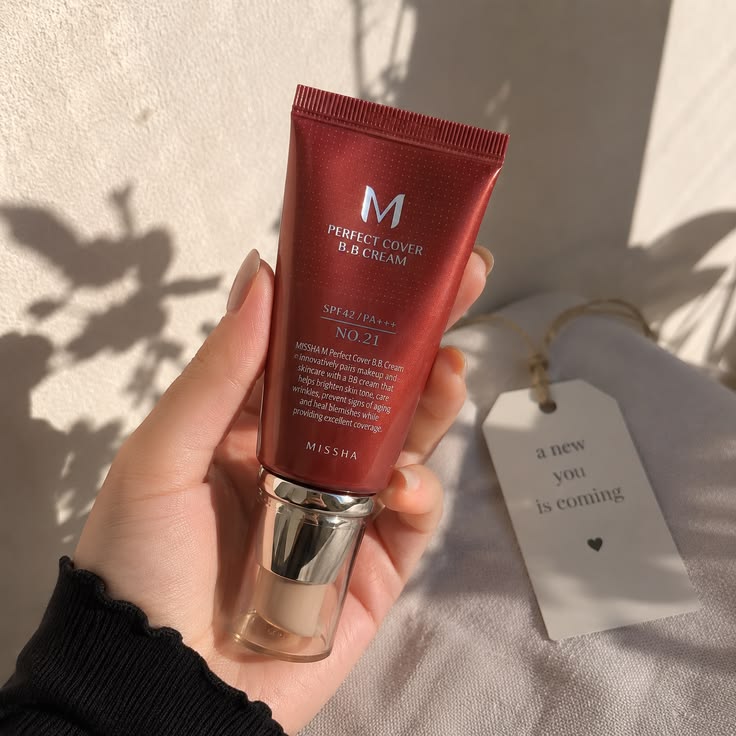 Missha M Perfect Cover BB Cream SPF42 PA+++ (No.25 Warm Beige) 50ml - High Coverage, Anti-Aging & Hydrating Beauty Balm