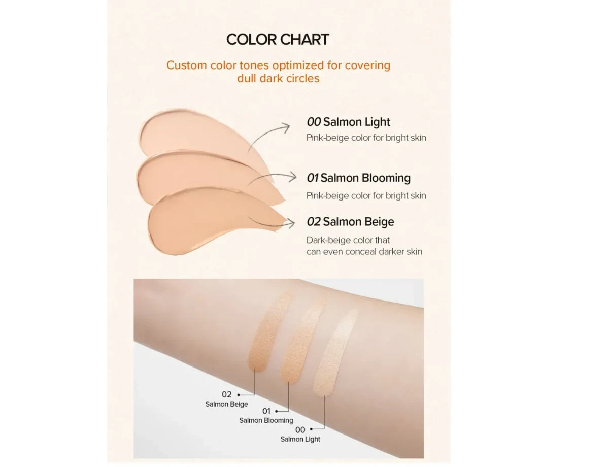 Skinfood Salmon Darkcircle Concealer Cream 01 Salmon Blooming - Under Eye Brightening Concealer