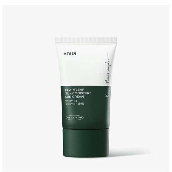 Anua Heartleaf Silky Moisture Sun Cream (Mini - 10ml) - Lightweight, Calming & Hydrating Travel-Size Sunscreen