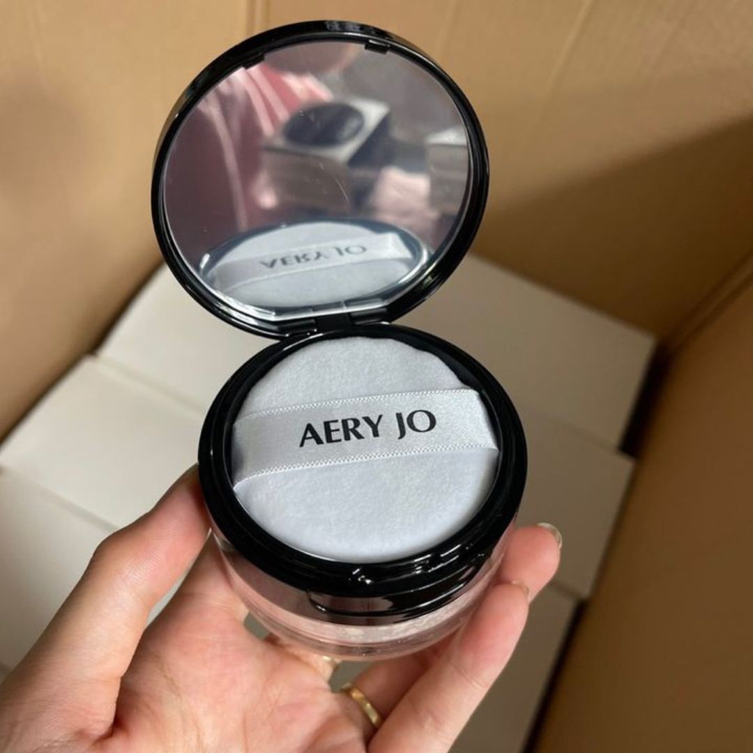 Aery Jo Loose Translucent Face Powder (Nude) - Lightweight Matte Setting & Oil-Control Baking Powder