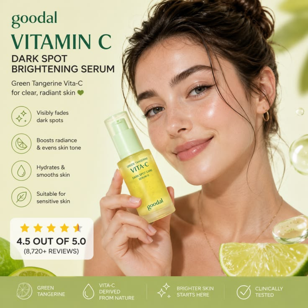 Goodal Green Tangerine Vita C Dark Spot Care Serum 40ml - Vitamin C Brightening & Dark Spot Correcting Serum