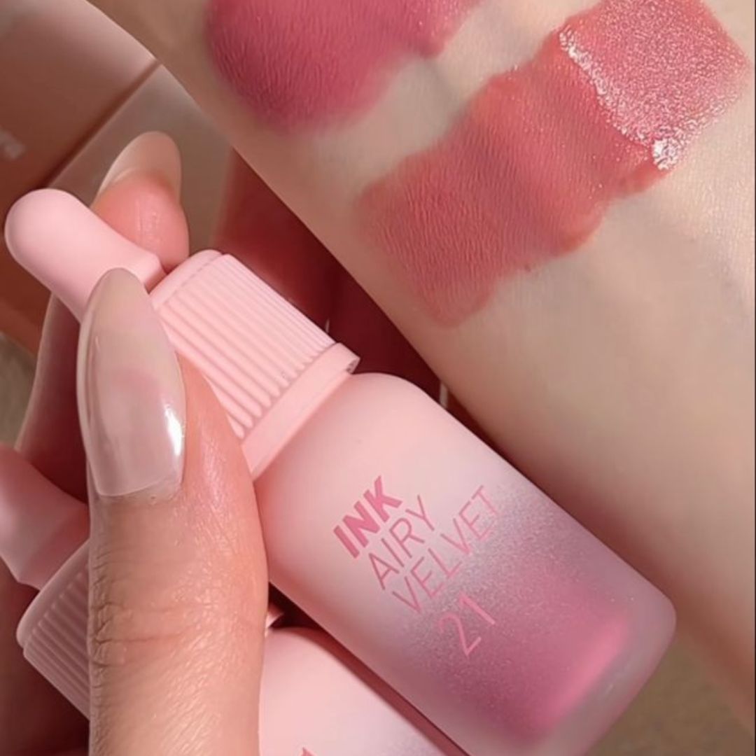 Peripera Ink Airy Velvet AD Tint (21 Fluffy Peach) 4g - Weightless, Matte Lip Stain & Velvet Liquid Lipstick