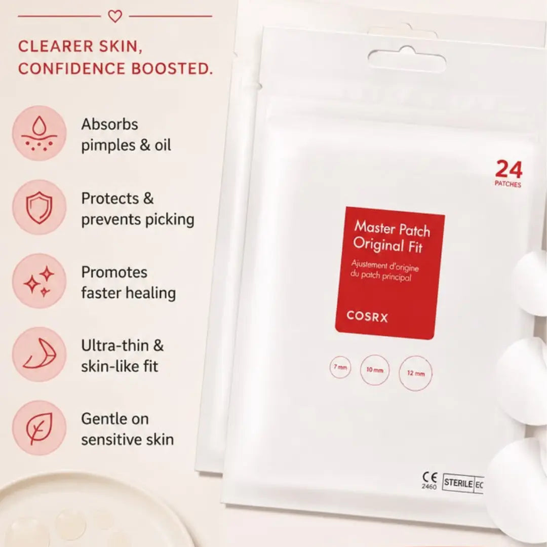 Cosrx Acne Pimple Master Patch (24 Patches) - Hydrocolloid Overnight Acne & Blemish Treatment