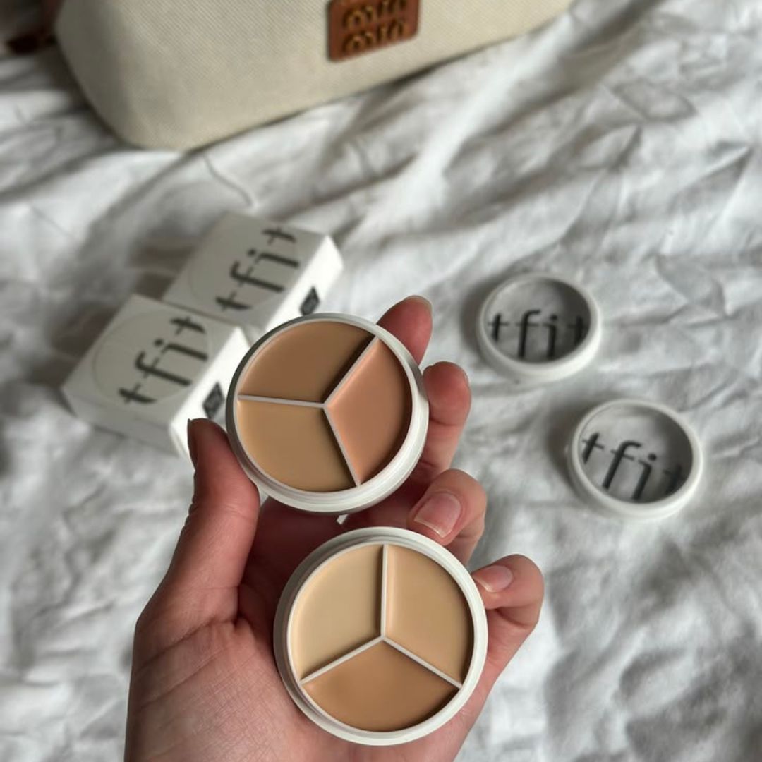 TFIT Cover Up Pro Concealer (01 Neutral) 15g - High Coverage, 3-in-1 Long-Lasting Cream Concealer Palette