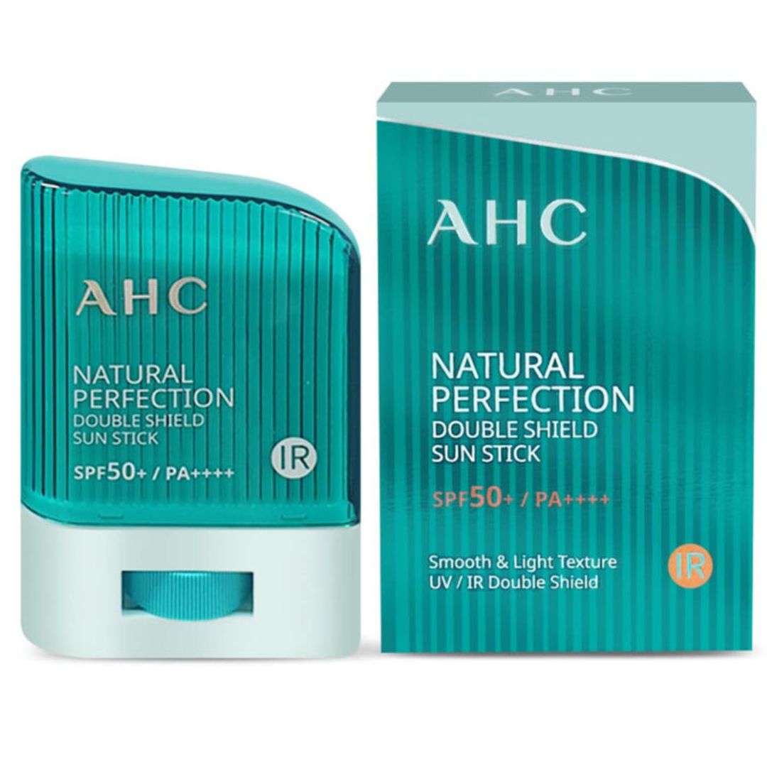 AHC Natural Perfection Double Shield Sun Stick SPF50+ PA++++ 22g - Anti-Aging, Fresh & Non-Sticky Sunscreen Stick