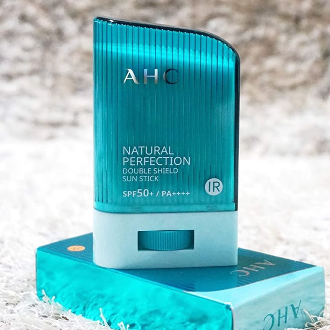 AHC Natural Perfection Double Shield Sun Stick SPF50+ PA++++ 22g - Anti-Aging, Fresh & Non-Sticky Sunscreen Stick