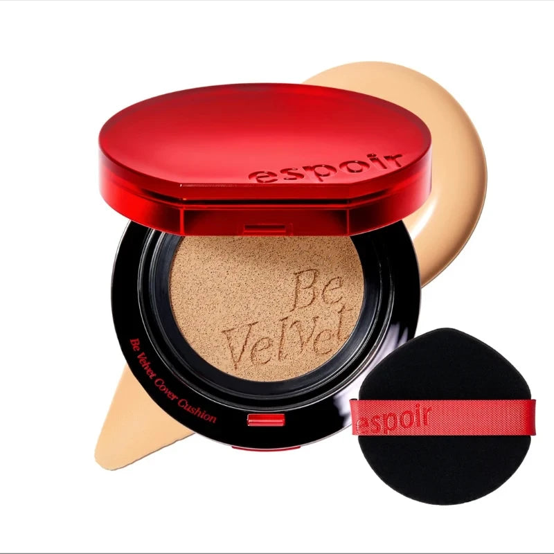 Espoir Pro Tailor Be Velvet Cover Cushion 04 Beige - High Coverage Matte Cushion Foundation