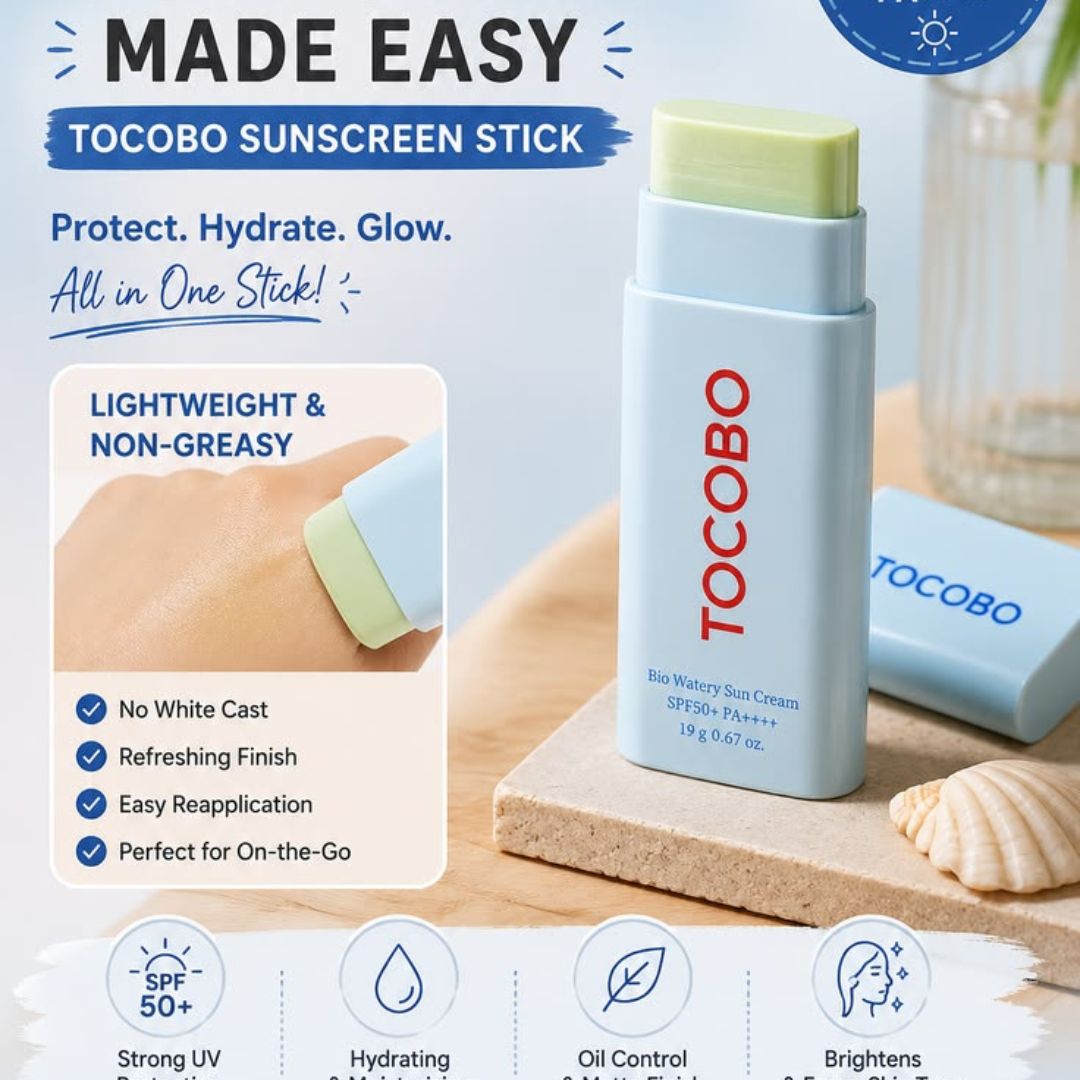 Tocobo Cotton Soft Sun Stick SPF50+ PA++++ 19g - Matte, Oil-Control & Weightless Sunscreen Stick