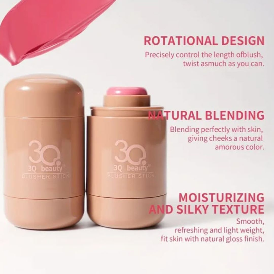 Beauty Glazed Soft Glow Radiance Cream Blush Stick - Long-Lasting Blendable Smooth Makeup Balm
