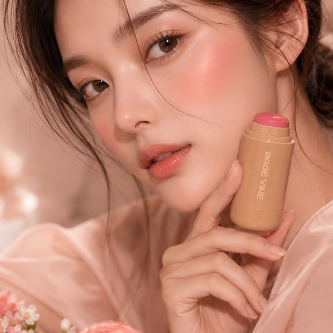 Beauty Glazed Soft Glow Radiance Cream Blush Stick - Long-Lasting Blendable Smooth Makeup Balm
