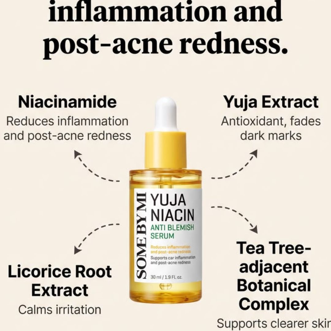 Some By Mi Yuja Niacin Anti-Blemish Starter Kit - Brightening, Dark Spot Fading & Hydrating 4-Step Skincare Set