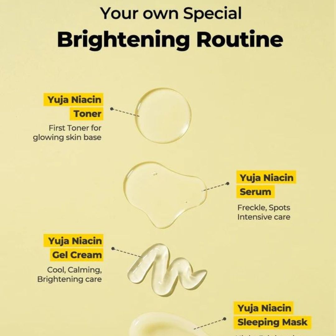 Some By Mi Yuja Niacin Anti-Blemish Starter Kit - Brightening, Dark Spot Fading & Hydrating 4-Step Skincare Set