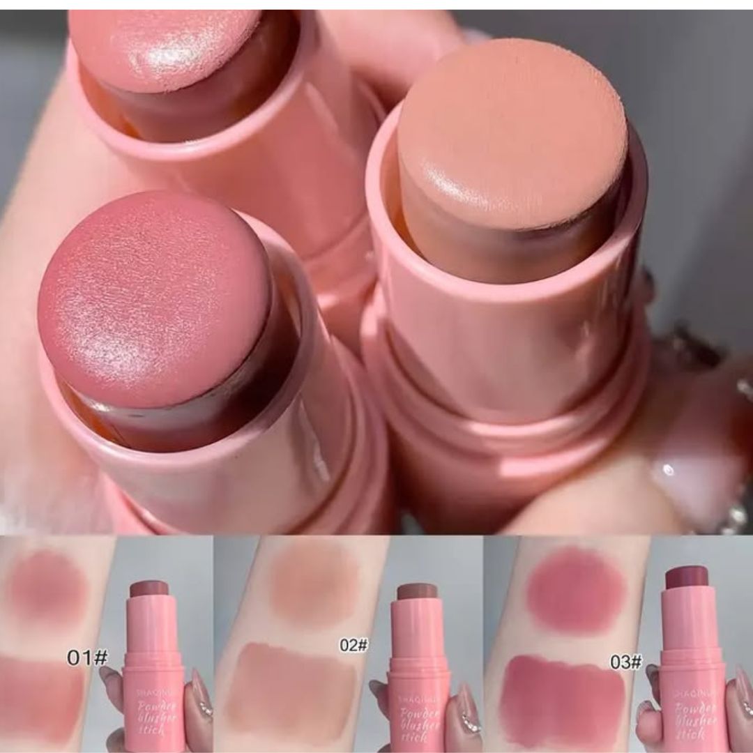 Beauty Glazed Soft Glow Radiance Cream Blush Stick (101 Sky Pink) - Long-Lasting Blendable Matte & Dewy Makeup Balm