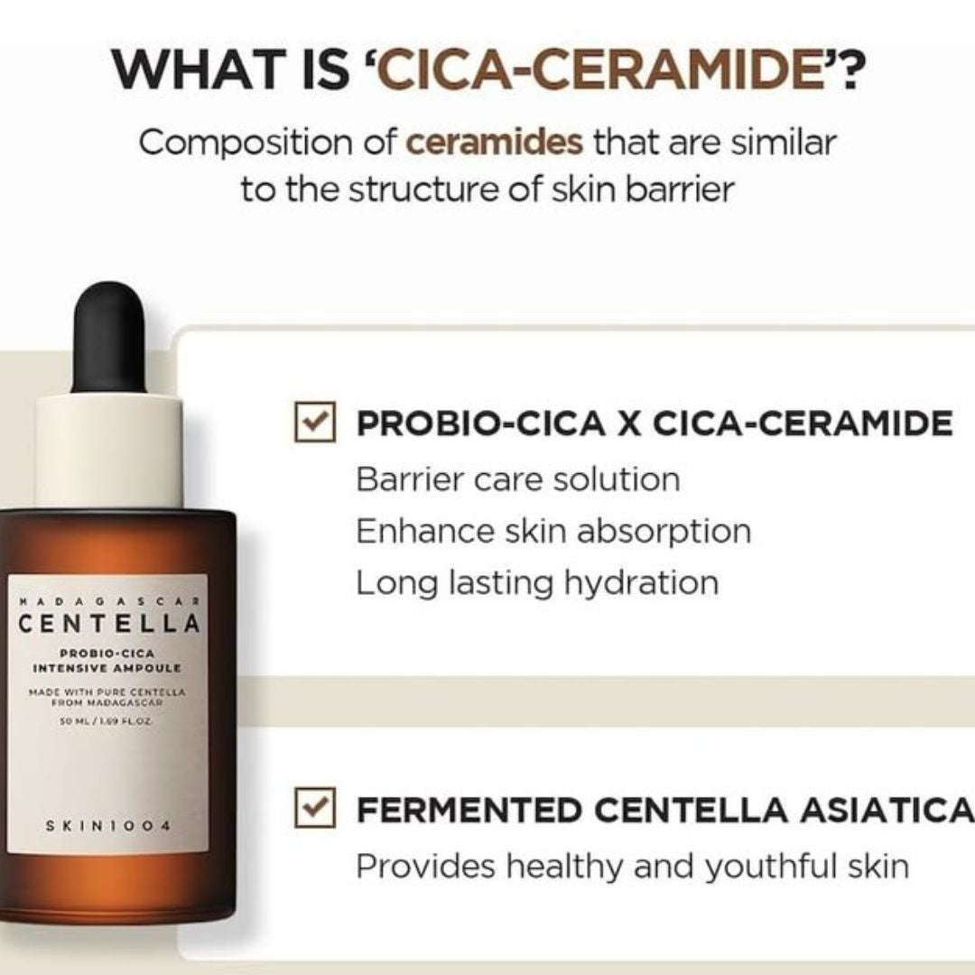 SKIN1004 Madagascar Centella Probio-CICA Intensive Ampoule 50ml - Advanced Skin Barrier Repair & Calming Serum