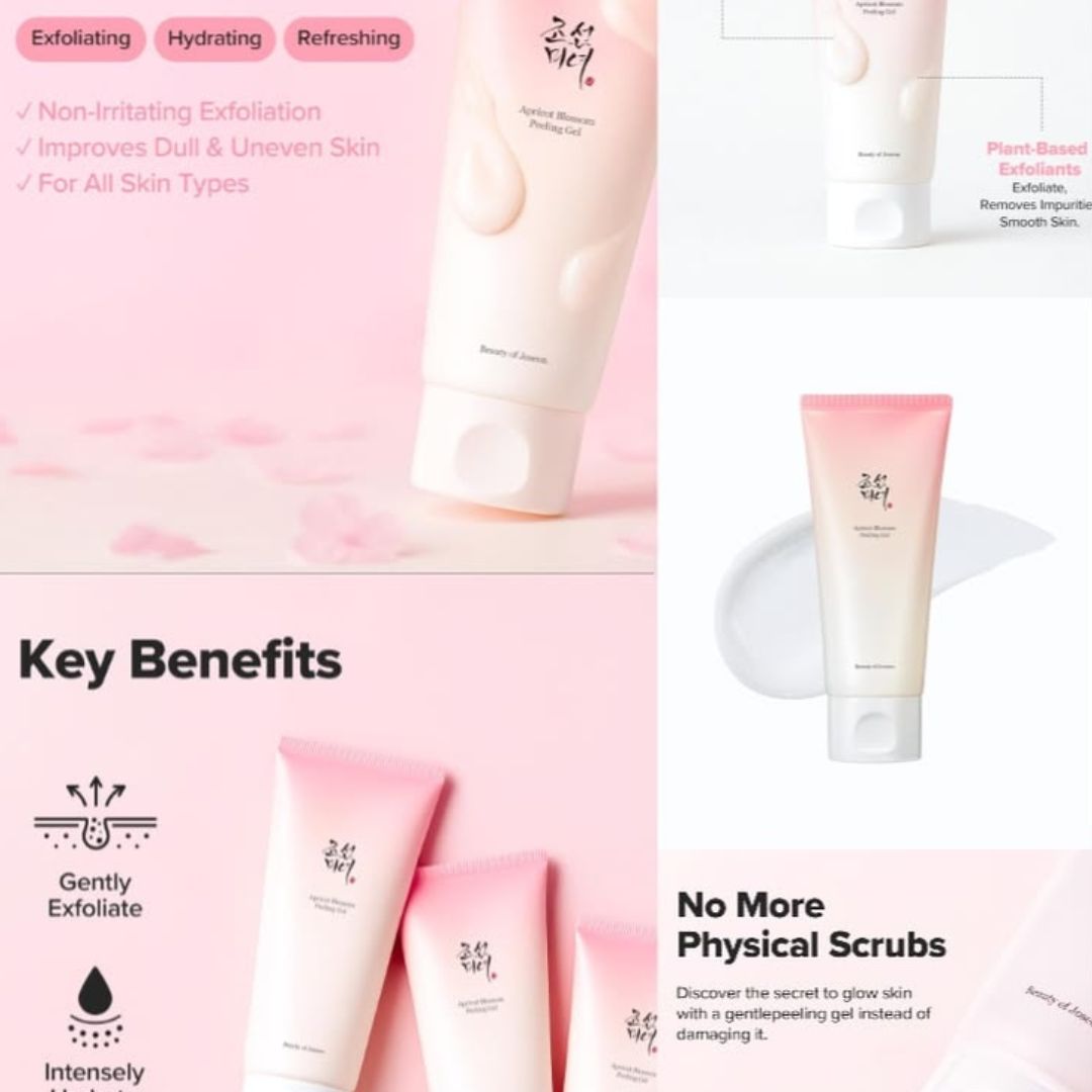 Beauty of Joseon Apricot Blossom Peeling Gel 120ml - Gentle Hydrating Cellulose Gommage Exfoliator