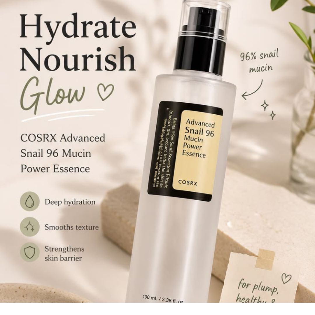 COSRX Advanced Snail 96 Mucin Power Essence 100ml - Deeply Hydrating, Repairing & Glowing Facial Essence