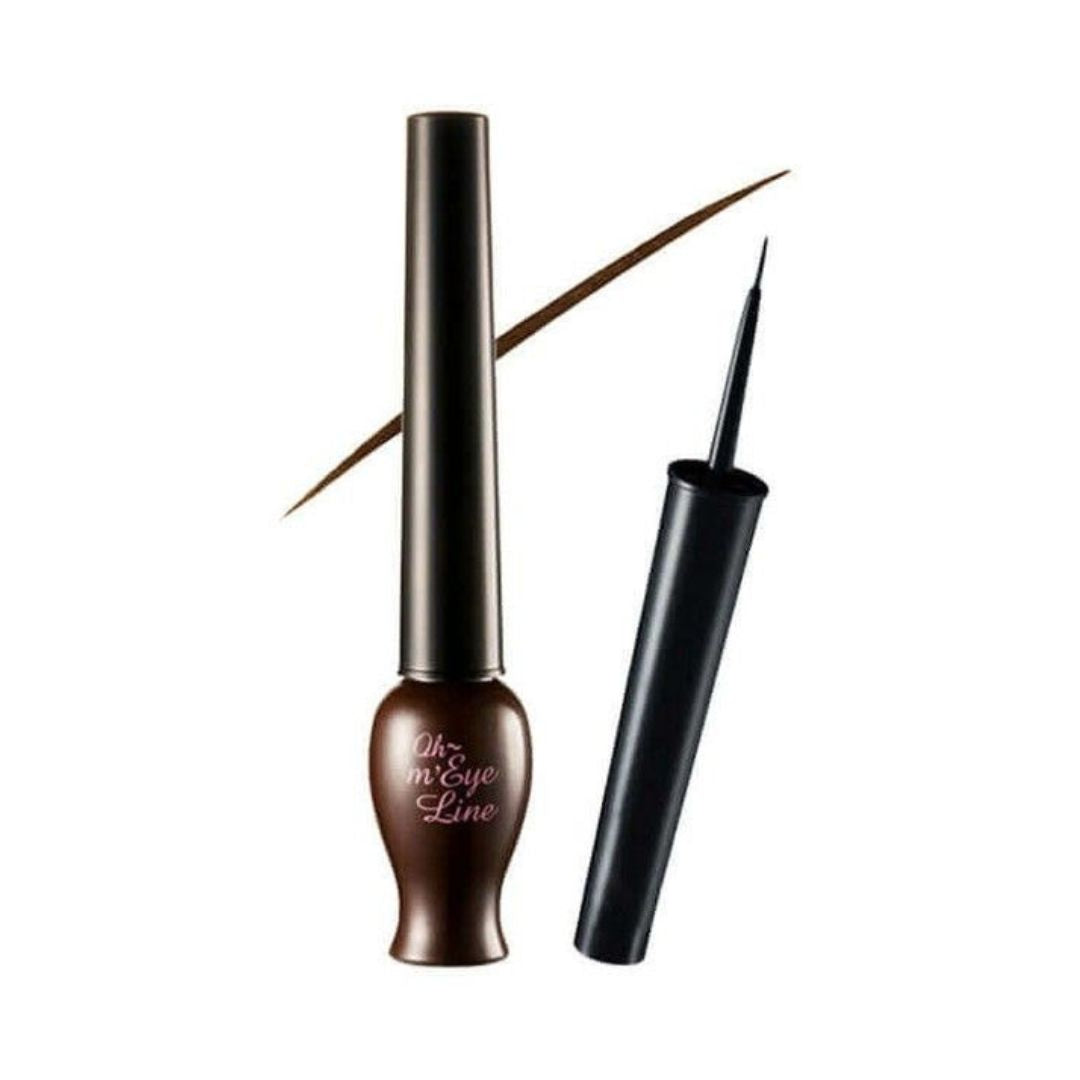 Etude House Oh M'Eye Line Liquid Eyeliner (03 Oh My Gray) 5ml - Smudge-Proof, Long-Lasting Precise Eye Makeup
