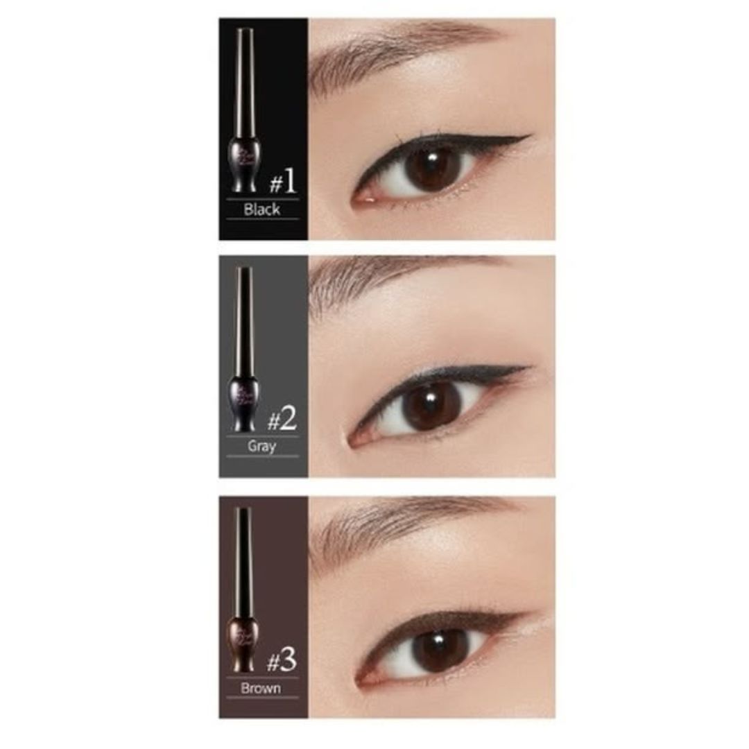 Etude House Oh M'Eye Line Liquid Eyeliner (03 Oh My Gray) 5ml - Smudge-Proof, Long-Lasting Precise Eye Makeup