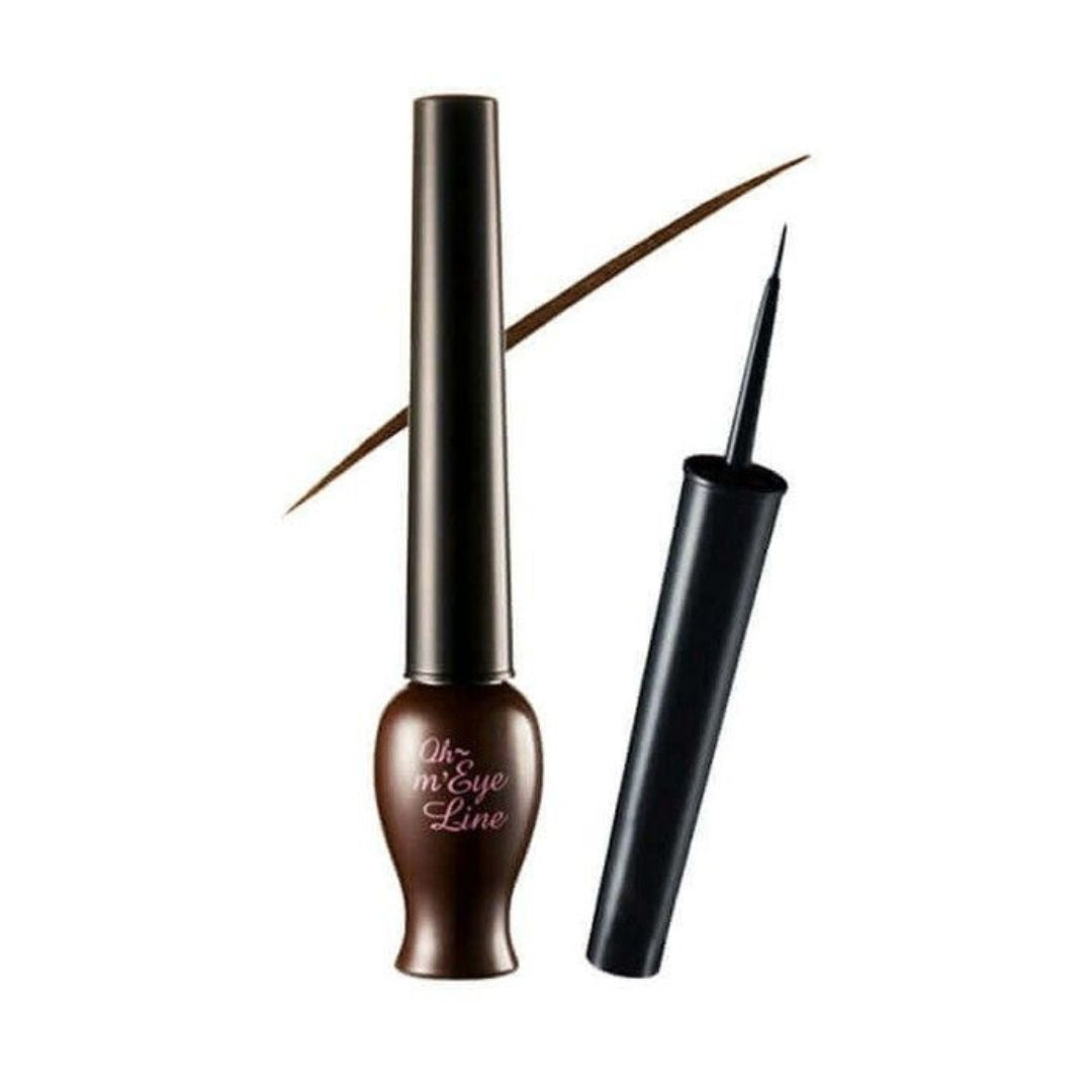 Etude House Oh M'Eye Line Liquid Eyeliner (03 Oh My Gray) 5ml - Smudge-Proof, Long-Lasting Precise Eye Makeup
