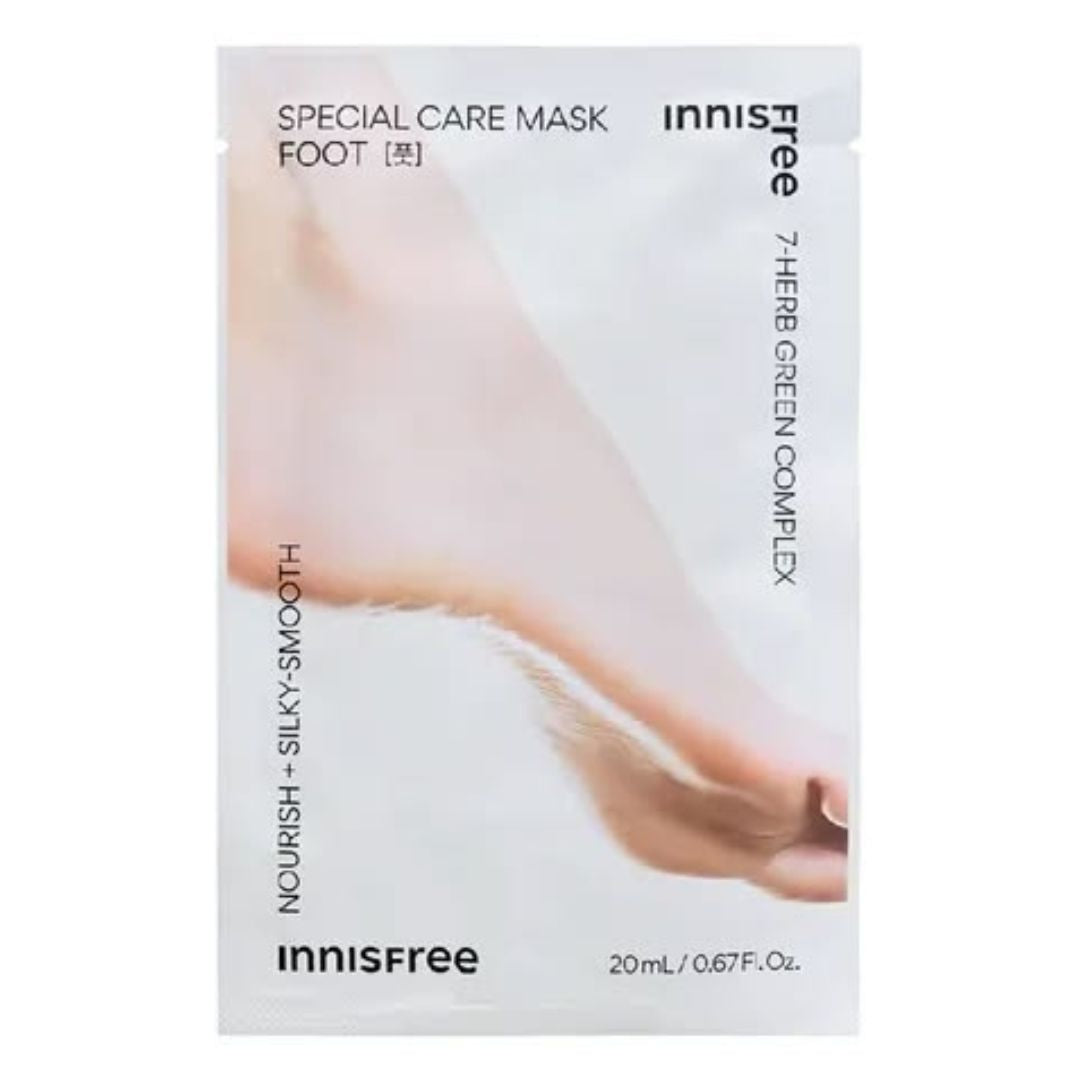 Innisfree Special Care Mask [Foot] 20ml (1 Pair) - Intensive Hydrating & Exfoliating Foot Mask