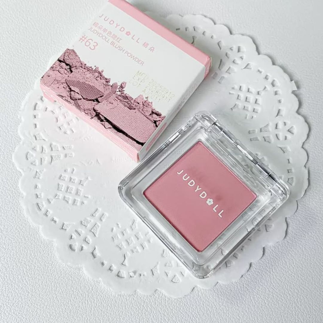 Judydoll Hot Pretty Blush Powder (Milk Pink Tone) - Soft Matte Brightening & Long-Lasting Cheek Blusher