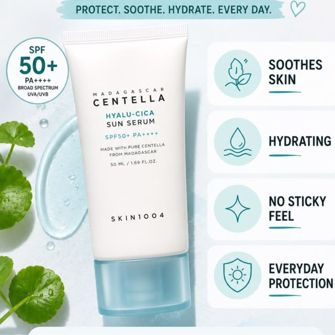 SKIN1004 Madagascar Centella Hyalu-Cica Sunsational Kit - Hydrating & Soothing Sun Care Travel Set