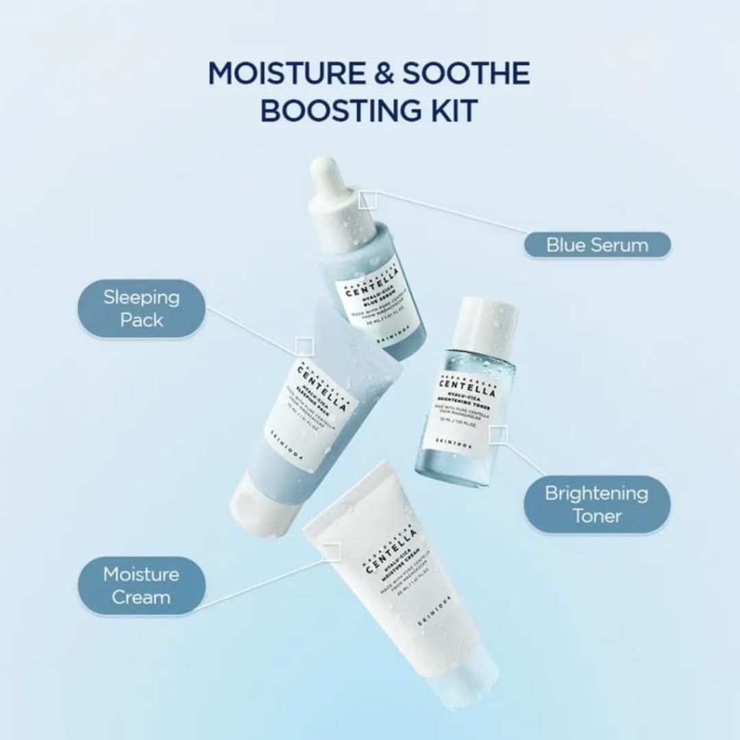 SKIN1004 Madagascar Centella Hyalu-Cica Sunsational Kit - Hydrating & Soothing Sun Care Travel Set