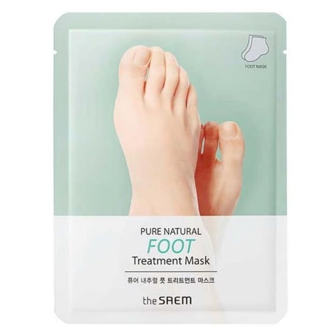 The Saem Pure Natural Foot Treatment Mask (1 Pair) - Intensive Hydrating & Softening Foot Mask