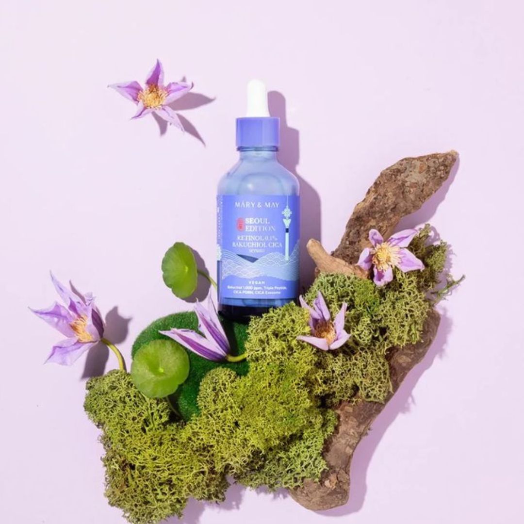 Mary & May Seoul Edition Retinol 0.1% + Bakuchiol + Cica Serum 30ml - Advanced Anti-Aging & Barrier Repair Serum
