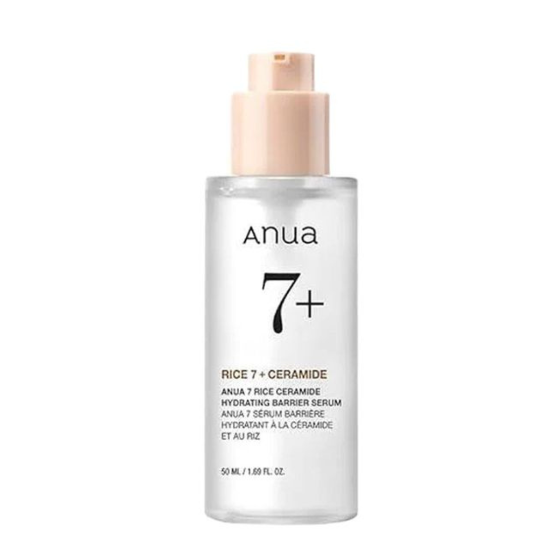 Anua Rice 7 Ceramides Hydrating Barrier Serum 50ml - Deeply Moisturizing, Brightening & Barrier Repairing Face Serum