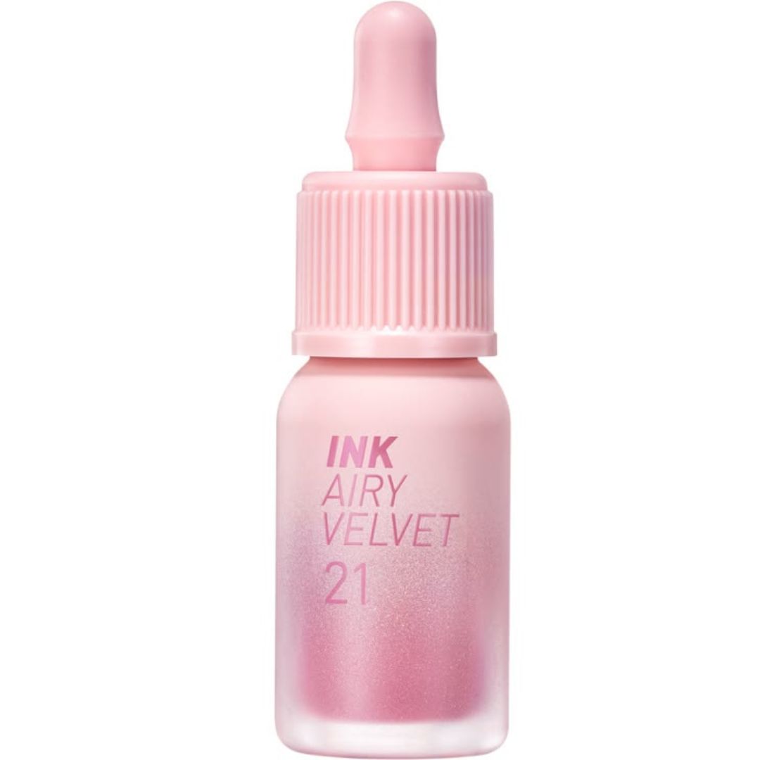 Peripera Ink Airy Velvet AD Tint (21 Fluffy Peach) 4g - Weightless, Matte Lip Stain & Velvet Liquid Lipstick