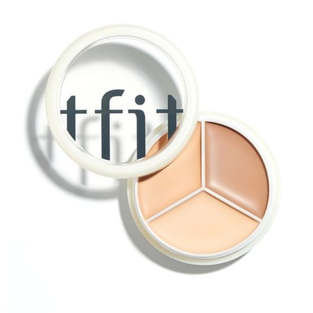 TFIT Cover Up Pro Concealer (01 Neutral) 15g - High Coverage, 3-in-1 Long-Lasting Cream Concealer Palette
