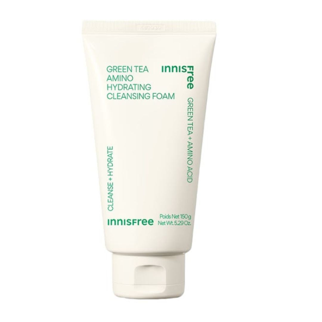 Innisfree Green Tea Amino Hydrating Cleansing Foam 150g - Deeply Moisturizing & Gentle Face Wash