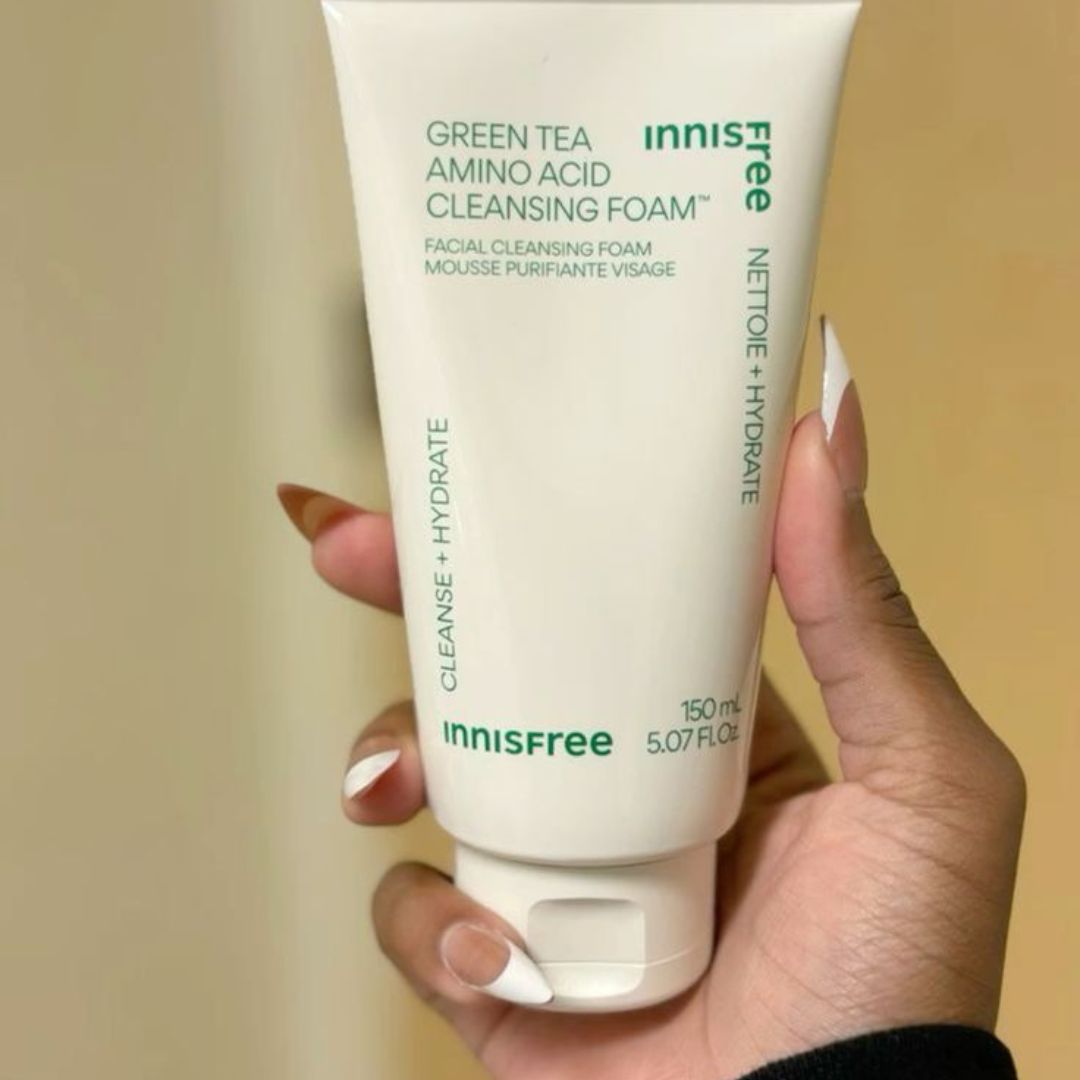 Innisfree Green Tea Amino Hydrating Cleansing Foam 150g - Deeply Moisturizing & Gentle Face Wash